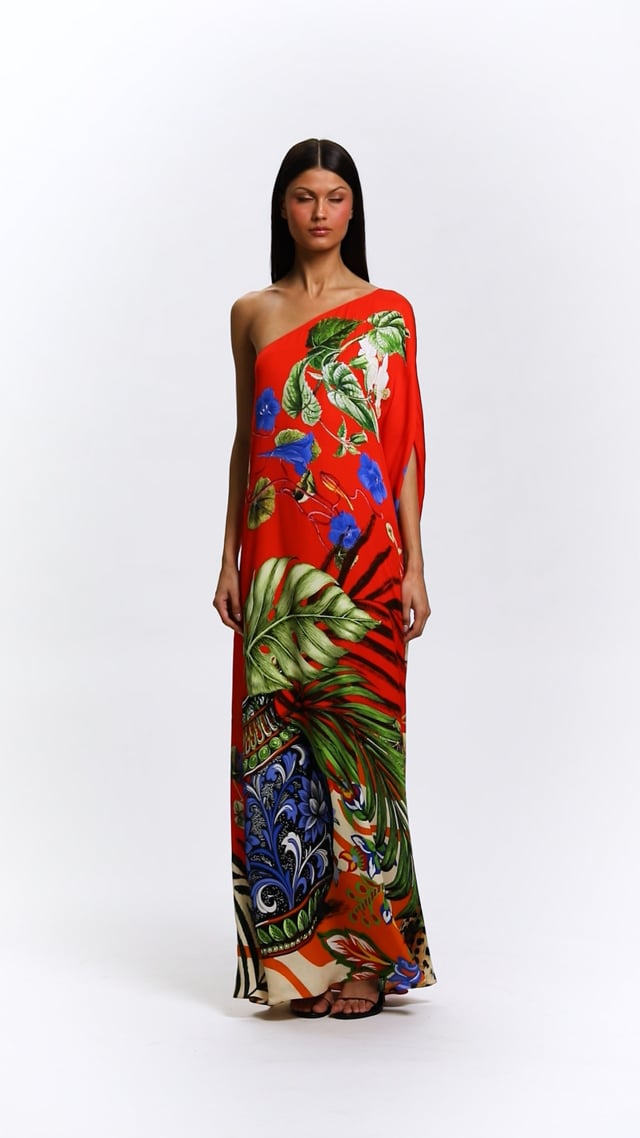 strapless open back dress Emerald Green One-Shoulder Satin Dress