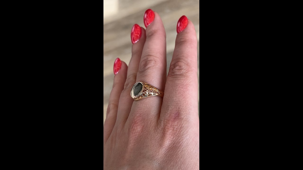 Vintage Mid-Century Signet Ring 10k Yellow Gold – Filigree Jewelers