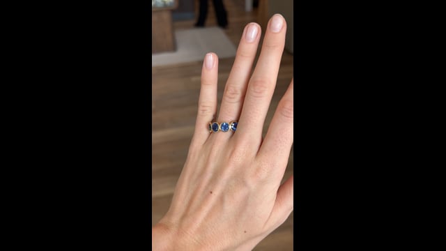 11.79 Blue Sapphire Eternity Band 18k Yellow Gold – Filigree Jewelers