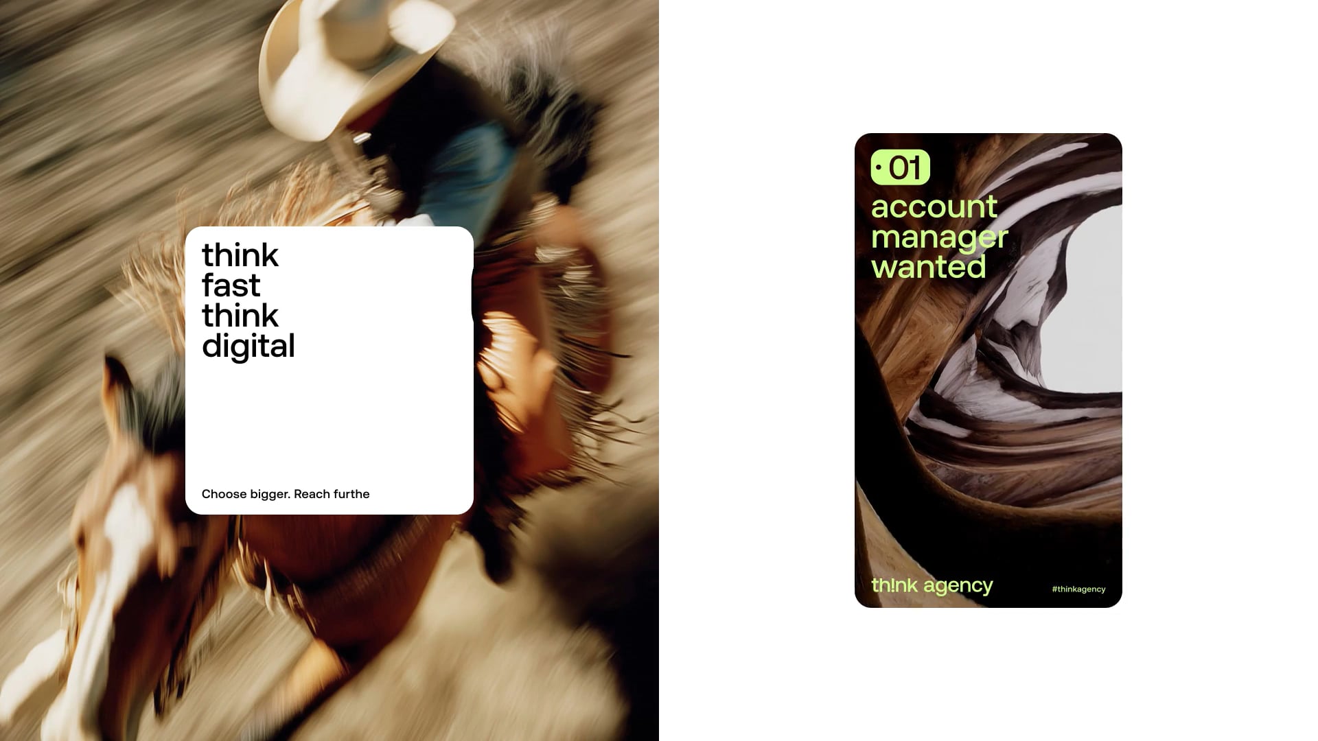 Digital agency branding identity 2026 by ONY Agency for Think Agency