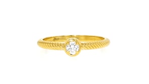 .16 Carat Lab-Grown Diamond Twisted Ring in 18kt Gold Over Sterling