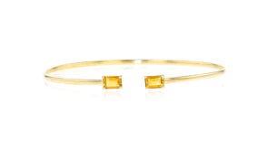 1.10 ct. t.w. Citrine Cuff Bracelet in 14kt Yellow Gold