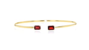 1.60 ct. t.w. Garnet Cuff Bracelet in 14kt Yellow Gold