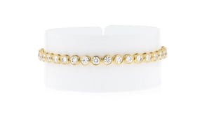 5.00 ct. t.w. Bezel-Set Lab-Grown Diamond Bracelet in 18kt Gold Over Sterling