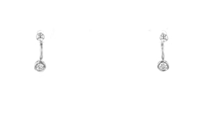 .10 ct. t.w. Lab-Grown Diamond U-Hoop Earrings in 10kt White Gold