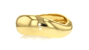 14kt Yellow Gold-Plated Curvy Bangle Bracelet