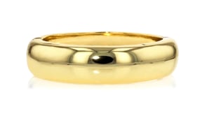 14kt Yellow Gold-Plated Rounded Bangle Bracelet