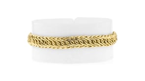 14kt Yellow Gold-Plated Cestina-Link Bracelet