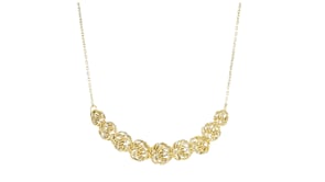 14kt Yellow Gold-Plated Rosette-Link Necklace