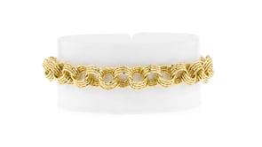 14kt Yellow Gold-Plated Oval-Link Bracelet