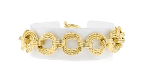 14kt Yellow Gold-Plated Circle-Link Bracelet