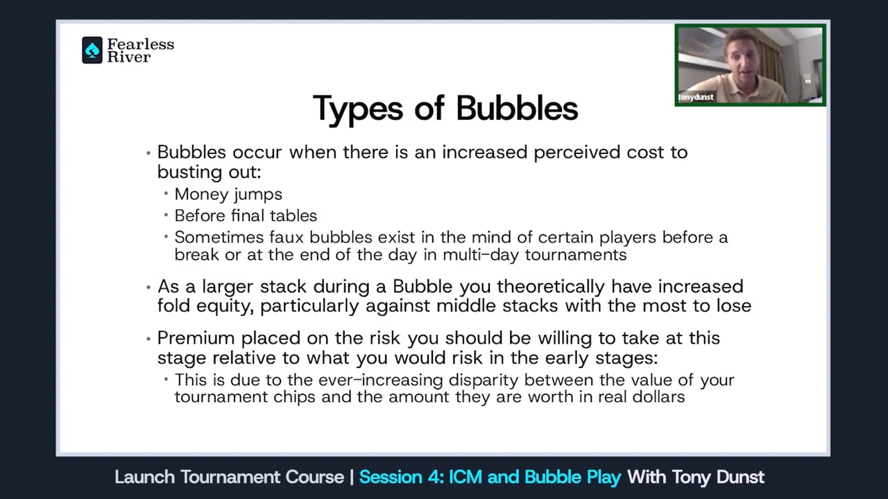 Fearless River Launch Poker Tournament Interactive Course - ICM Play
