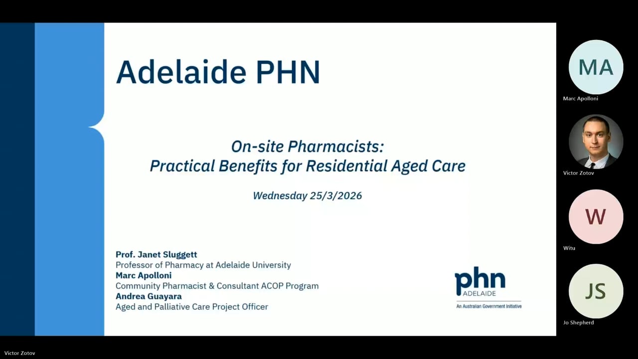 Webinar On‑site Pharmacists & ACOP Practical