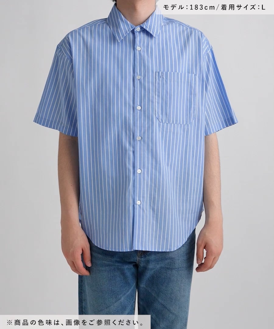 UNISEX】ALAND／ストライプ半袖シャツ | [公式]エーランド（ALAND）通販