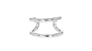 Italian Sterling Silver Open-Space Single Ear Cuff