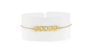 Italian 10kt Yellow Gold Curb-Link Centerpiece Bracelet