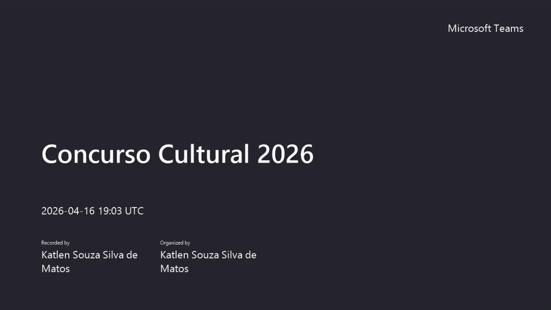 Live de lançamento Concurso Cultural 2026