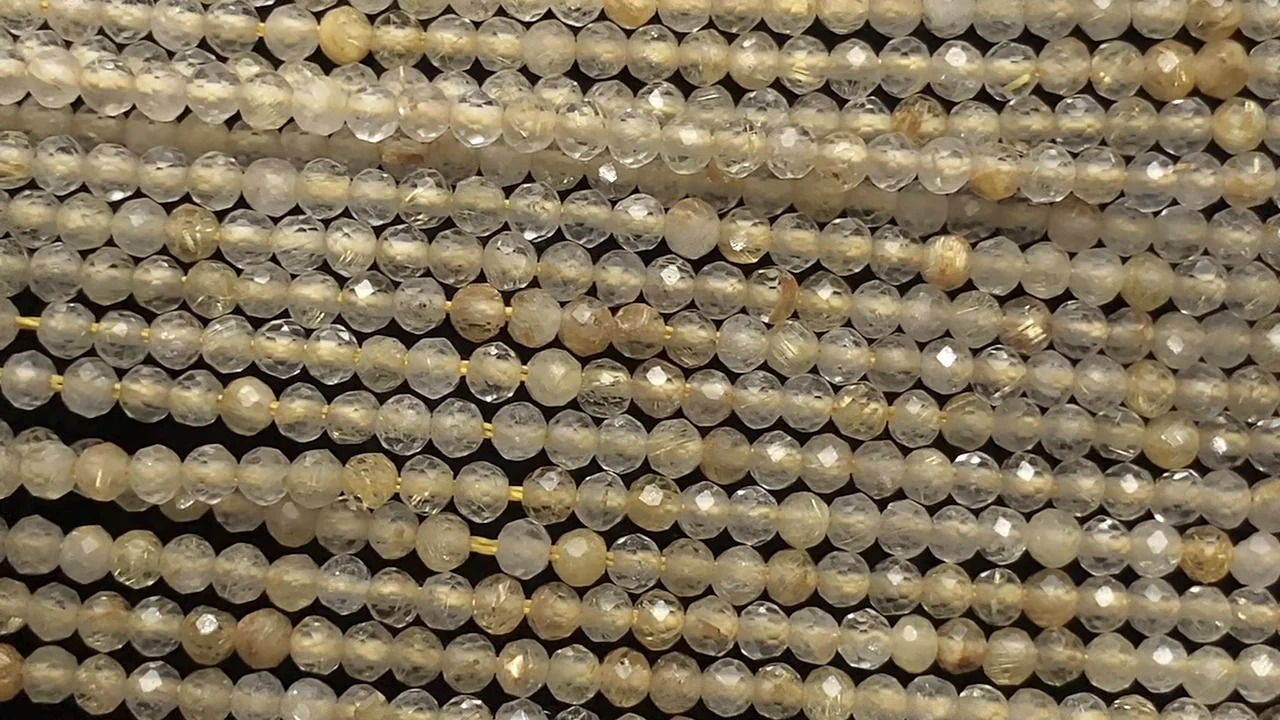 ルチルクォーツ 【和名・針水晶｜産地・ブラジル】 極小ラウンドカット