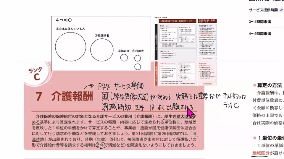 7章　介護報酬の授業画面