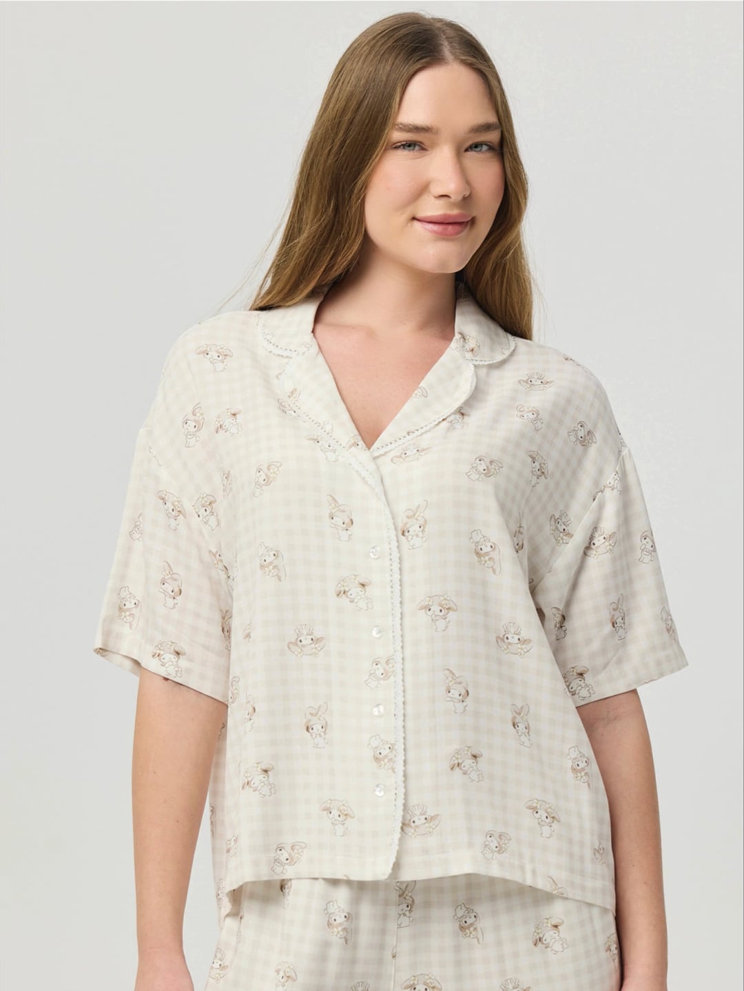 סט פיג’מה מכופתרת MY MELODY