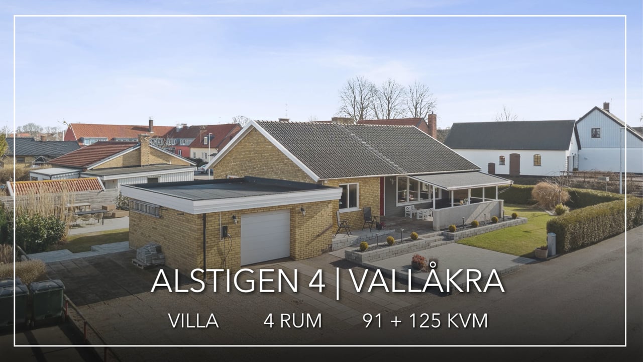 4 rum Villa på Alstigen 4 Vallåkra Helsingborgs kommun - video