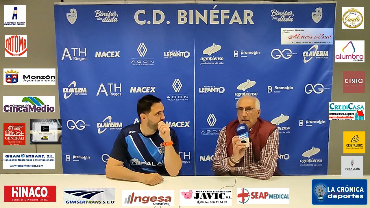 RUBÉN TORO (2º Entrenador Binefar) CD Binefar 1-2 At.Monzón Alumbra / J 31 / 3ª RFEF