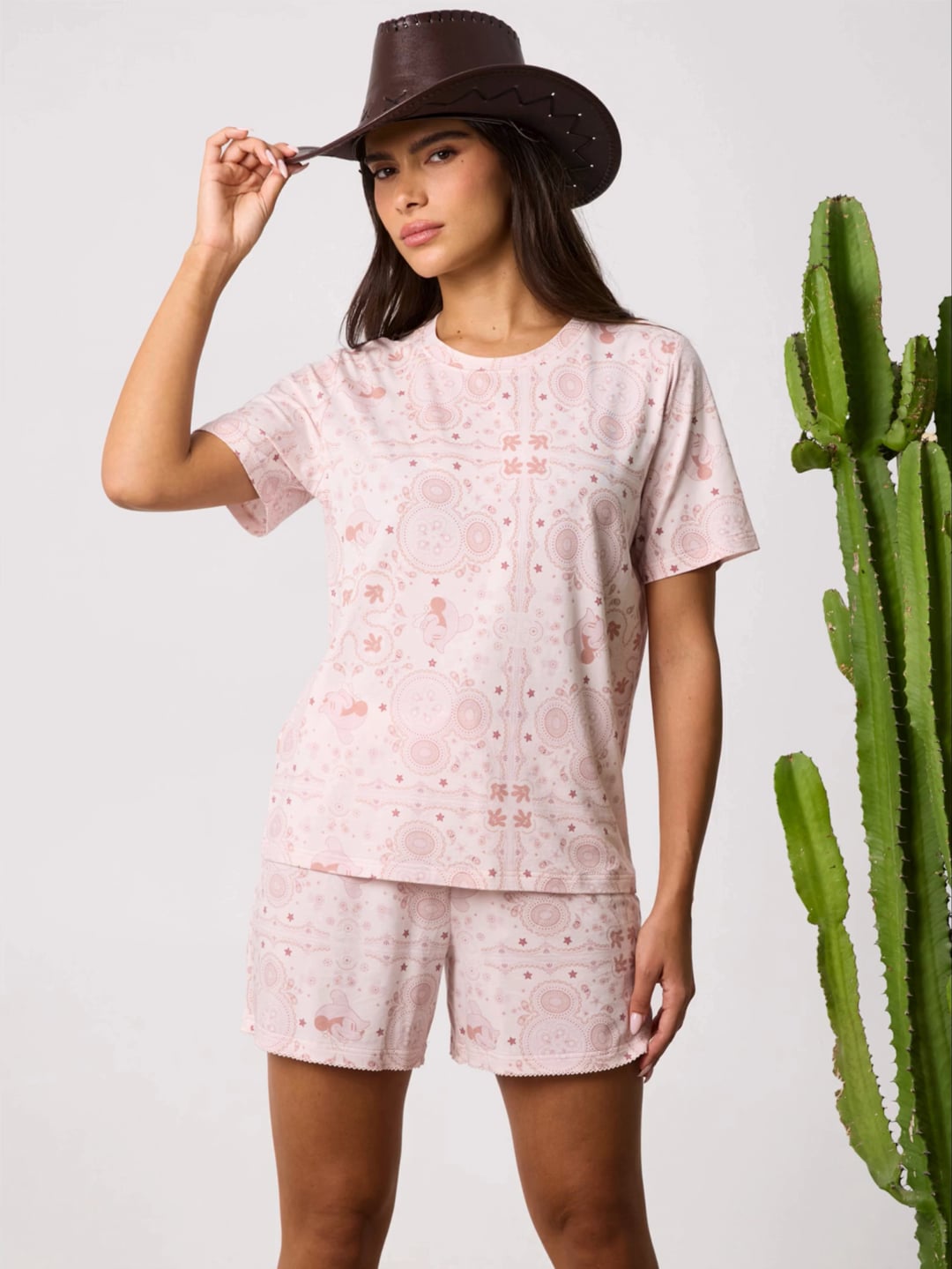 סט פיג’מה קצרה בכיתוב אישי MICKEY