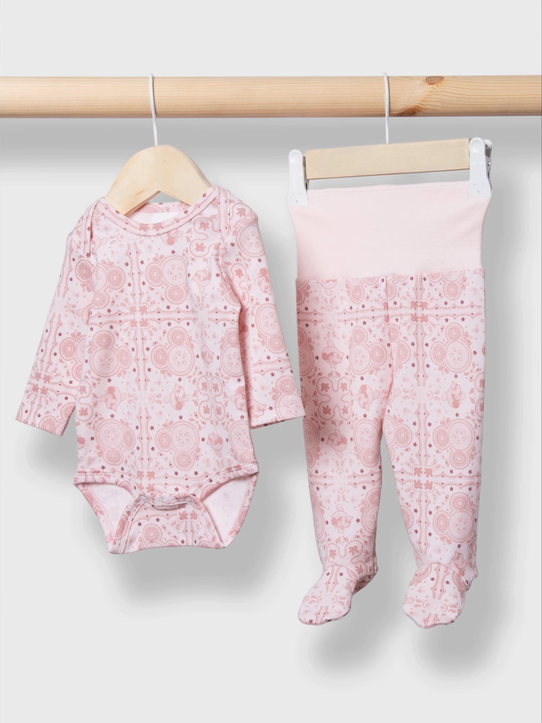 סט פיג’מה ארוכה בכיתוב אישי MICKEY