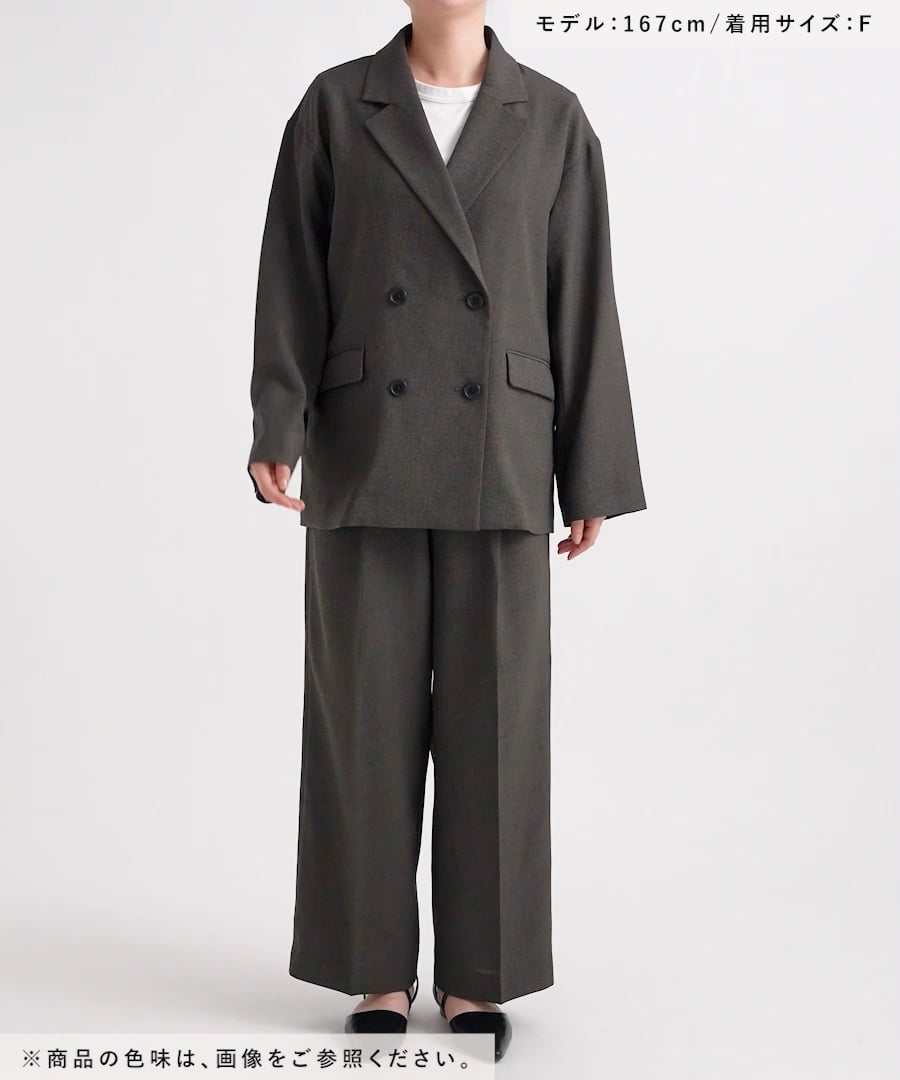 ローリーズファーム　ポップサックダブルジャケット LOWRYS FARM｜ホップサックダブルジャケット | Rakuten Fashion(楽天