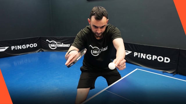 The perfect timing for the counter topspin