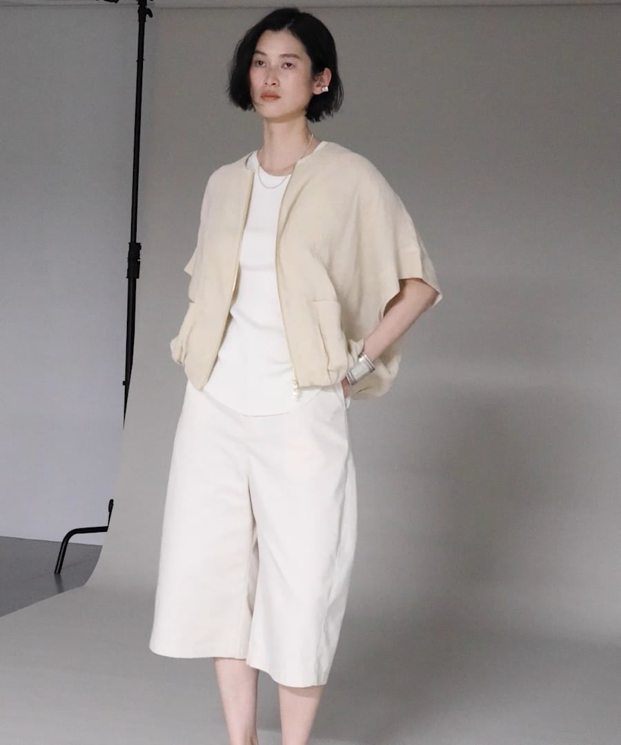 pongee フレンチリネン ブラウス ハッピーソックス おまとめ S/Mサイズ展開》手洗い可 / 2WAYフレンチリネンシャツ（シャツ