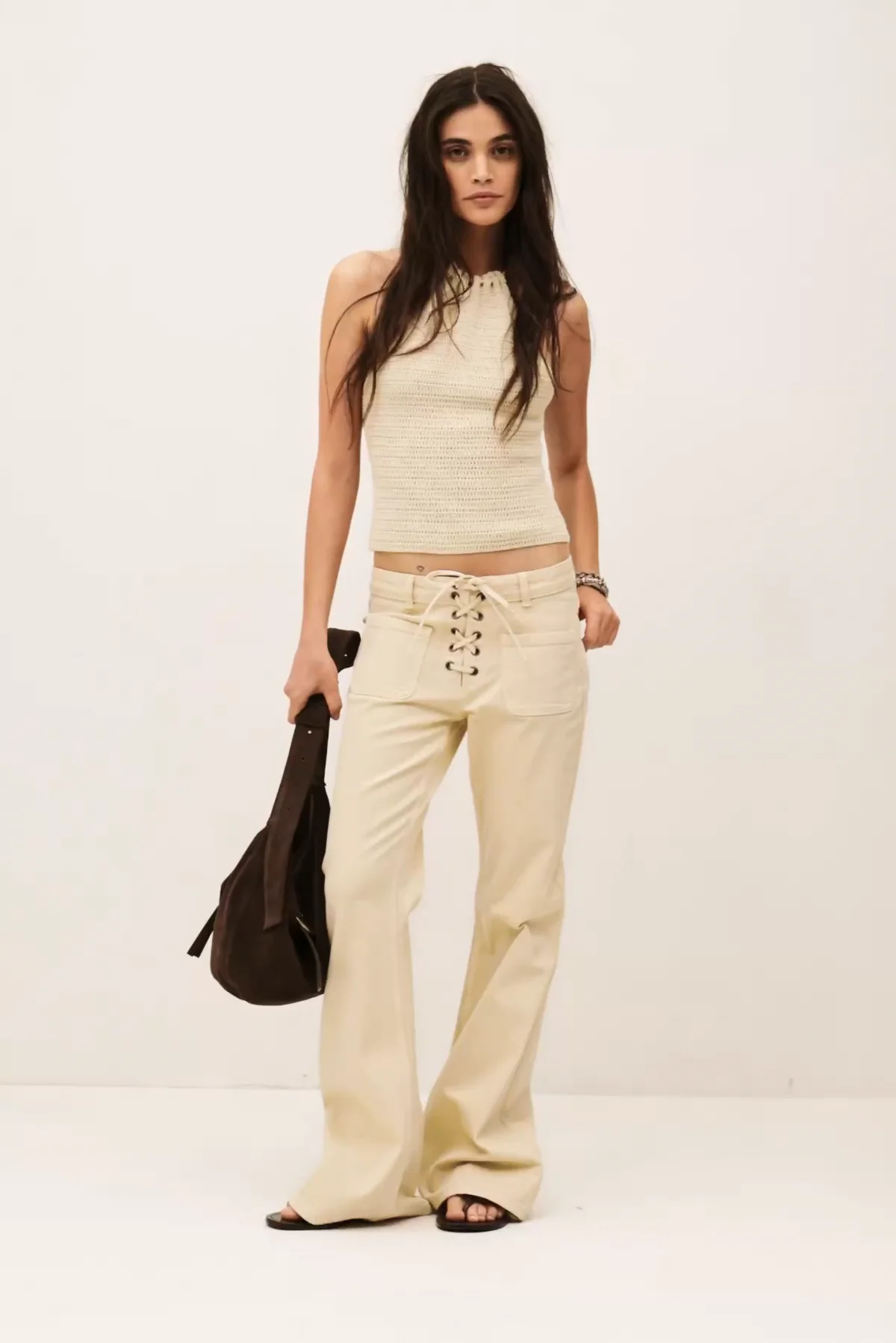パンツ THEREDTHREAD S cutting halter shirt Crochet Halter Top Cedr Multicolored // ba&sh US
