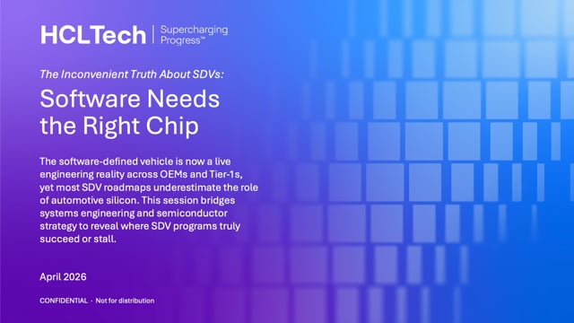The inconvenient truth about SDVs: Software needs the right chip