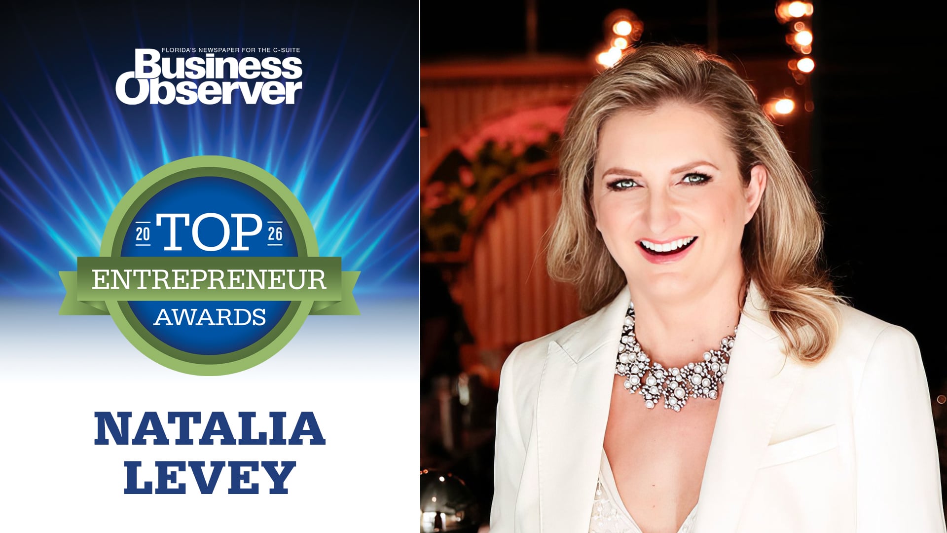 Natalia Levey: Top Entrepreneur 2026 (Business Observer)