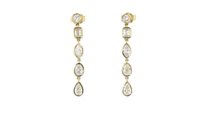 2.00 ct. t.w. Bezel-Set Lab-Grown Diamond Drop Earrings in 14kt Yellow Gold