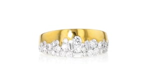 1.00 ct. t.w. Lab-Grown Diamond Cluster Ring in 18kt Gold Over Sterling