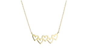 Italian 10kt Yellow Gold Hearts Necklace