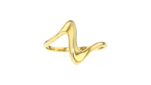 10kt Yellow Gold Curved Swirl Ring