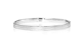 Italian 10kt White Gold Mesh Stretch Bracelet