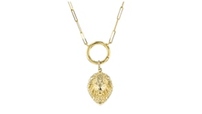 10kt Yellow Gold Lion Head Pendant