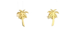 Italian 10kt Yellow Gold Palm Tree Stud Earrings
