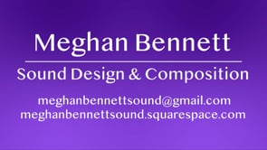 Vimeo video thumbnail for Meghan Bennett - Audio Design Demo Reel
