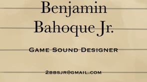 Vimeo video thumbnail for Benjamin Bahoque Jr's Portfolio Reel