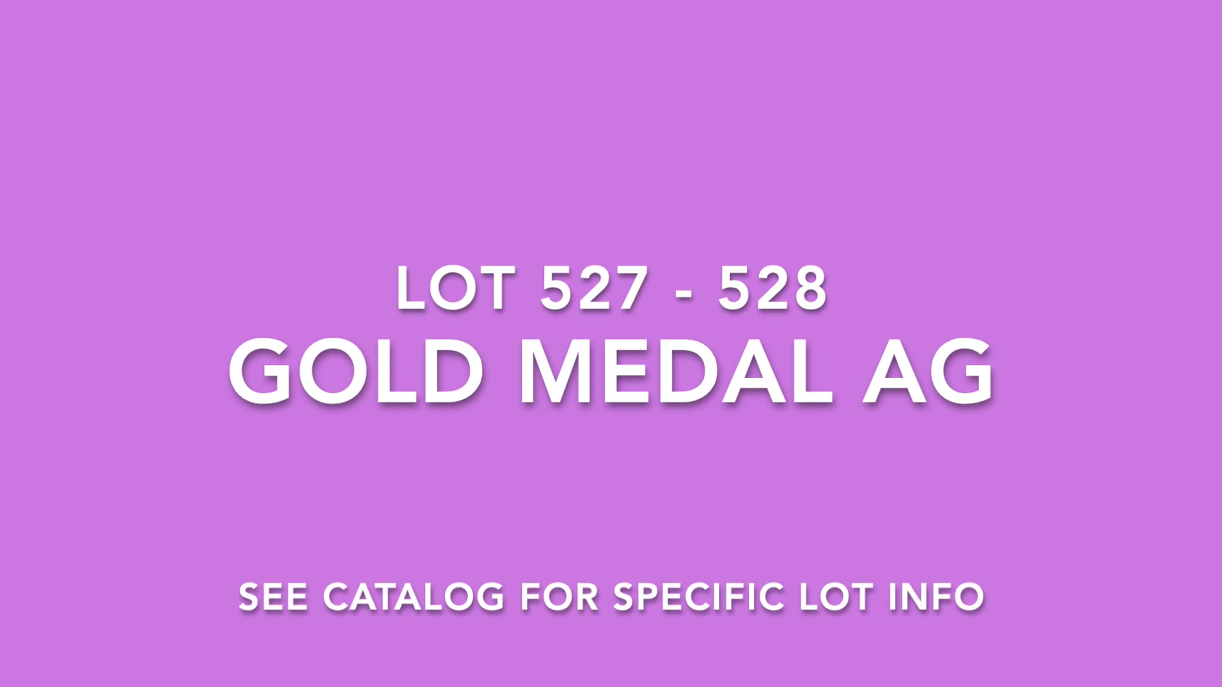 LOT 527-528 GOLD MEDAL AG | Videos & Movies on Vimeo