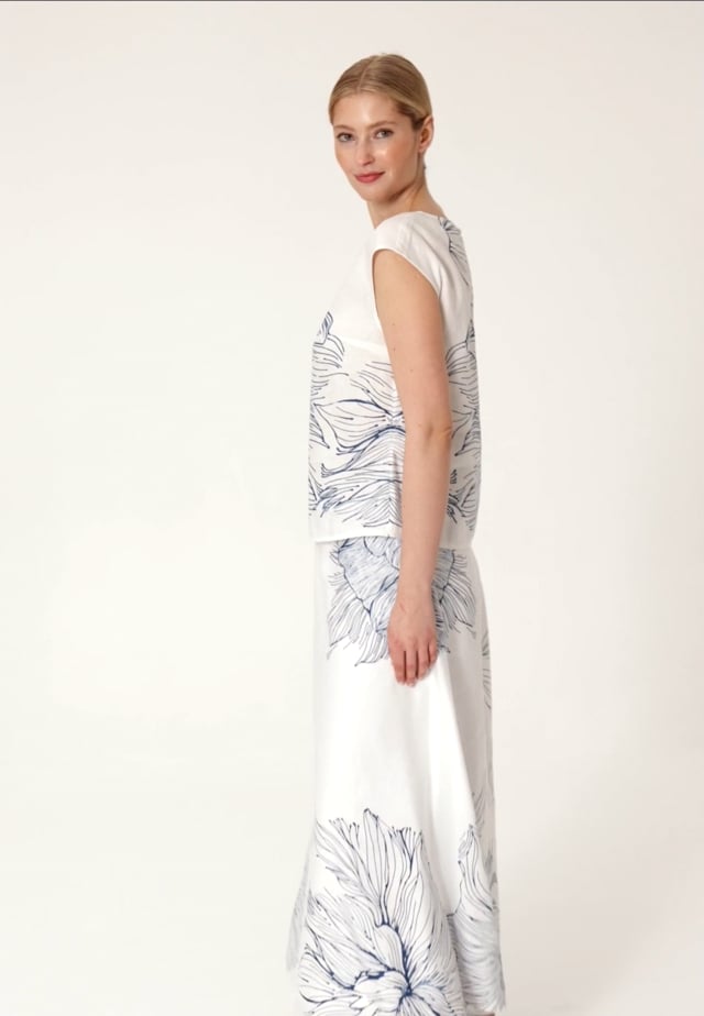 WZORZYSTA SPÓDNICA Z LNEM - TOSITA video