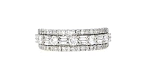 1.00 ct. t.w. Baguette and Round Diamond Ring in 14kt Yellow Gold