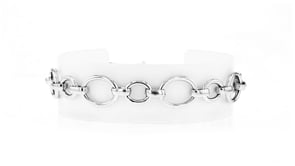 Italian Sterling Silver Cable and Oval-Link Bracelet