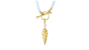 18kt Gold Over Sterling Spiral Seashell Charm