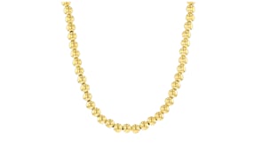 Italian 5mm 14kt Yellow Gold Bead Necklace