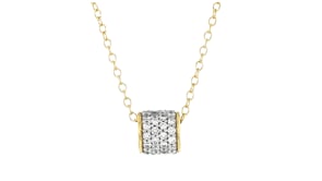 .50 ct. t.w. Pave Lab-Grown Diamond Necklace in 18kt Gold Over Sterling